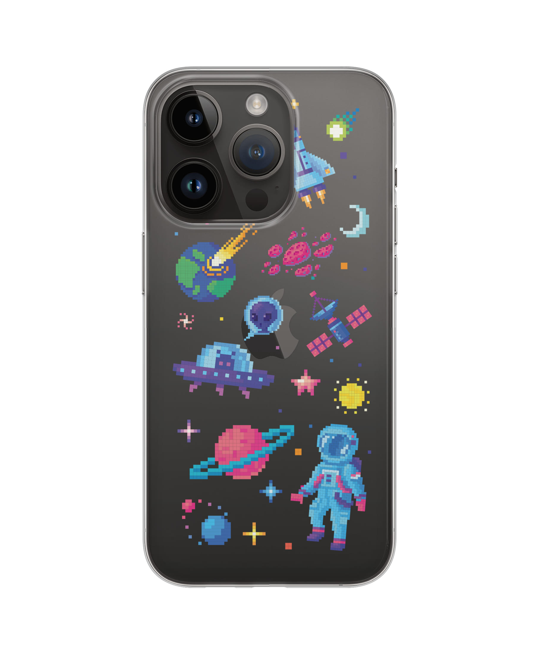 [Clear case] Space alien pixel world 클리어케이스